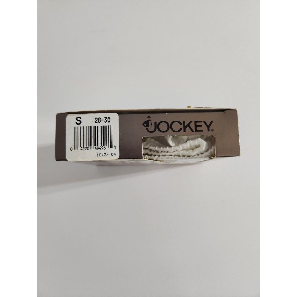 Jockey Thong Underwear White Cotton Lycra Vintage 1990 Style 1047 Size S 28-30 - Picture 4 of 4